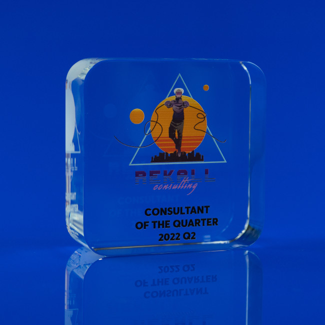 Custom Printed Limelight Crystal Award, 90 - Image 4