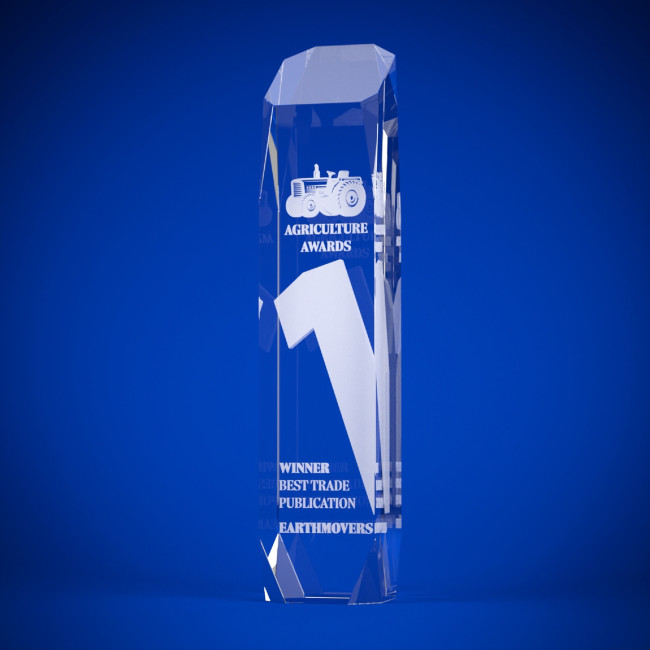 Custom Printed Onyx Crystal Award - Image 3