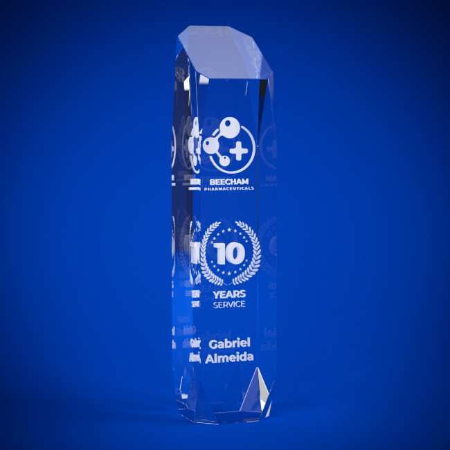 Custom Printed Onyx Crystal Award - Image 5