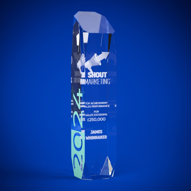 Custom Printed Onyx Crystal Award - Image 6