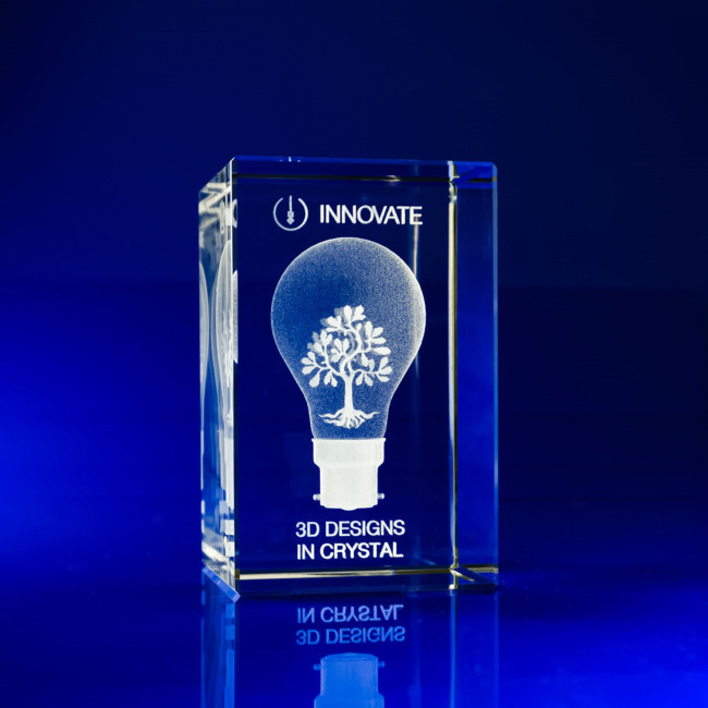 Custom Printed Rectangle Crystal Award, 40 - Image 2