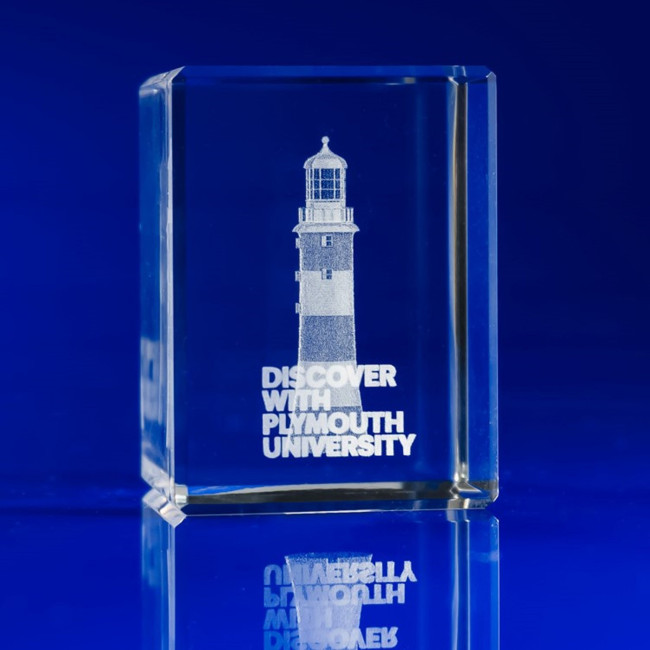 Custom Printed Rectangle Crystal Award, 40 - Image 3