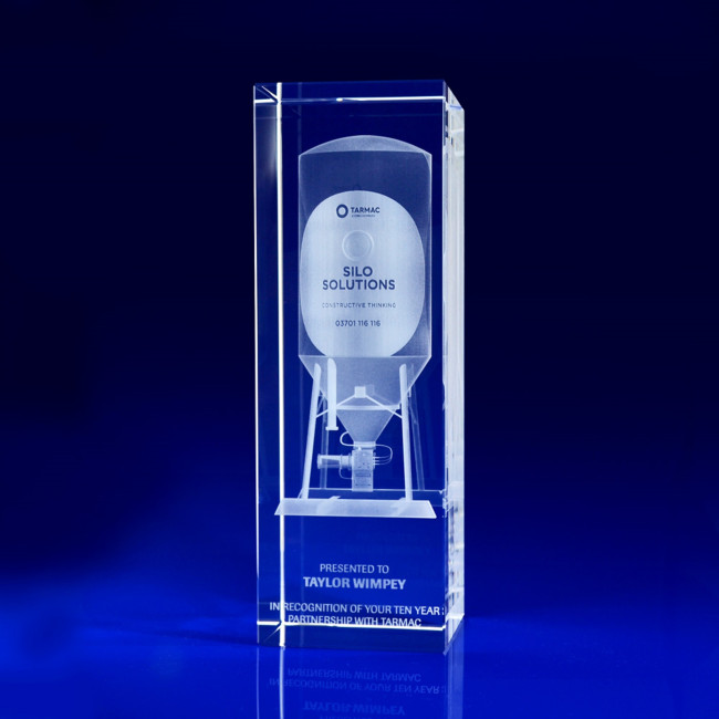 Custom Printed Rectangle Crystal Award, 20080 - Image 1