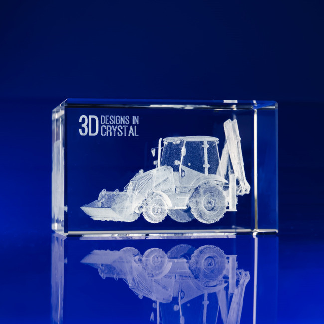 Custom Printed Rectangle Crystal Award, 145 - Image 4