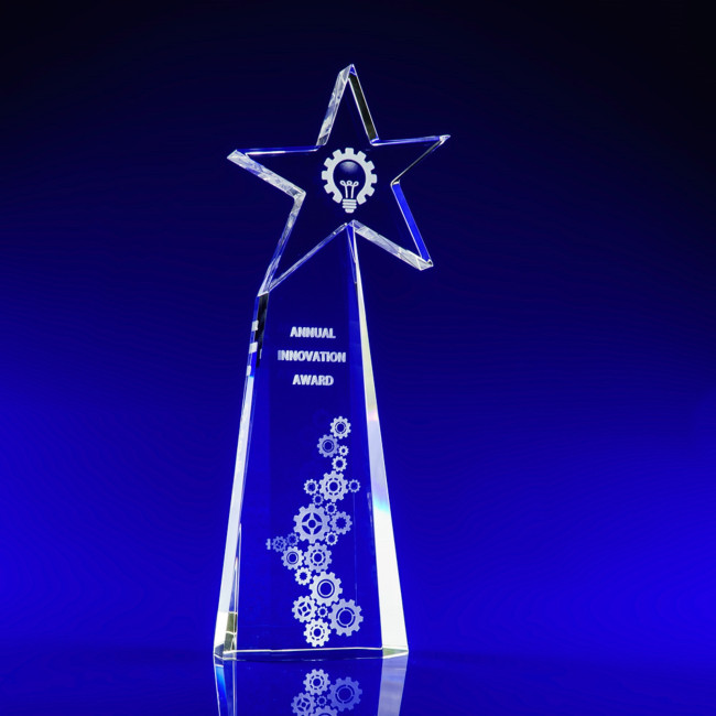 Custom Printed Starburst Crystal Award