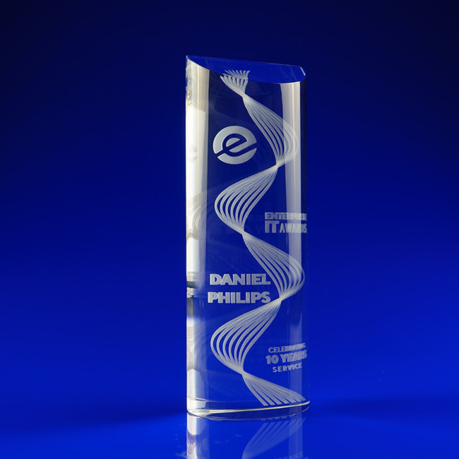 Custom Printed Strata Crystal Award - Image 2