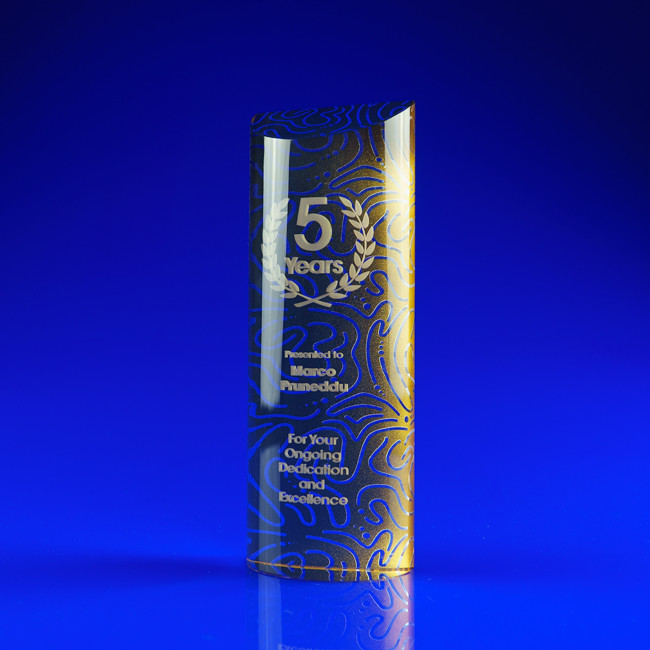 Custom Printed Strata Crystal Award - Image 3