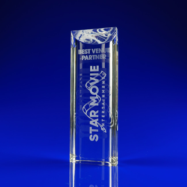 Custom Printed Strata Crystal Award - Image 4