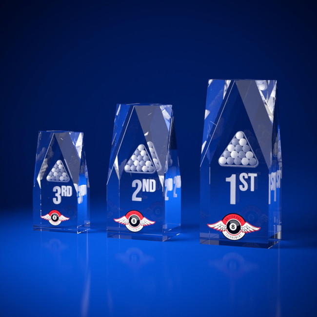 Custom Printed Steeple Crystal Award, 185 - Image 1