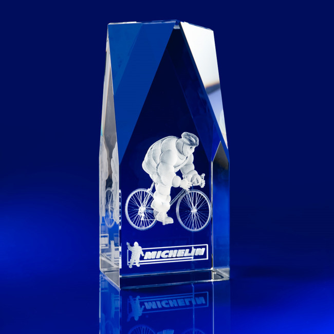 Custom Printed Steeple Crystal Award, 185 - Image 3