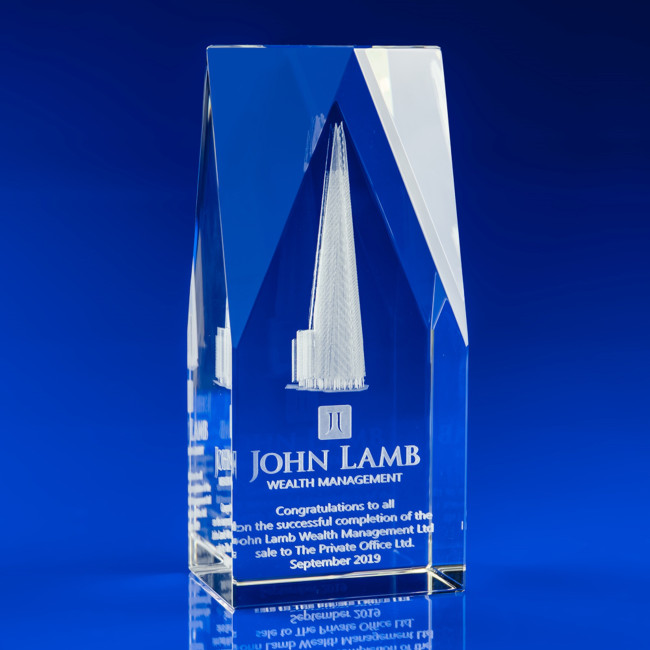 Custom Printed Steeple Crystal Award, 185 - Image 5