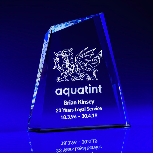 Custom Printed Summit Crystal Award, 254 - Image 1