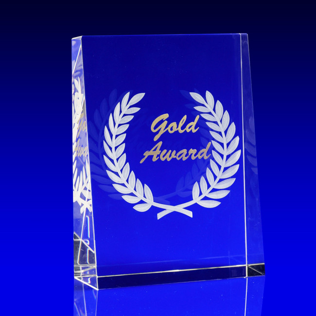 Custom Printed Tapered Portrait Crystal Award, 190 - Image 3