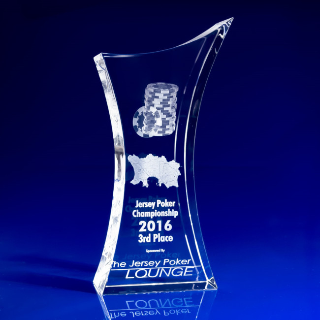 Custom Printed Trophy Crystal Award, 230 - Image 1