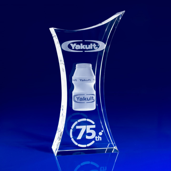 Custom Printed Trophy Crystal Award, 230 - Image 3