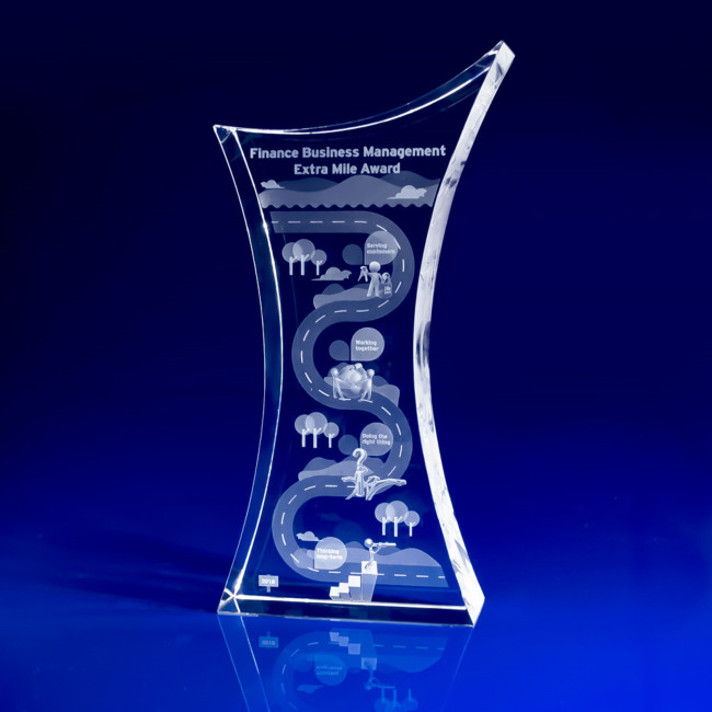 Custom Printed Trophy Crystal Award, 230 - Image 6