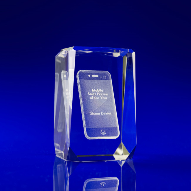 Custom Printed Verbier Crystal Award, 145 - Image 2