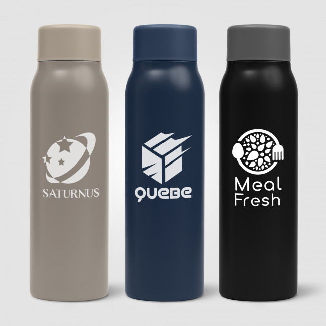 Custom Printed Breeze Recycled Stainless Steel Carbonated Bottle 590ml - Image 1