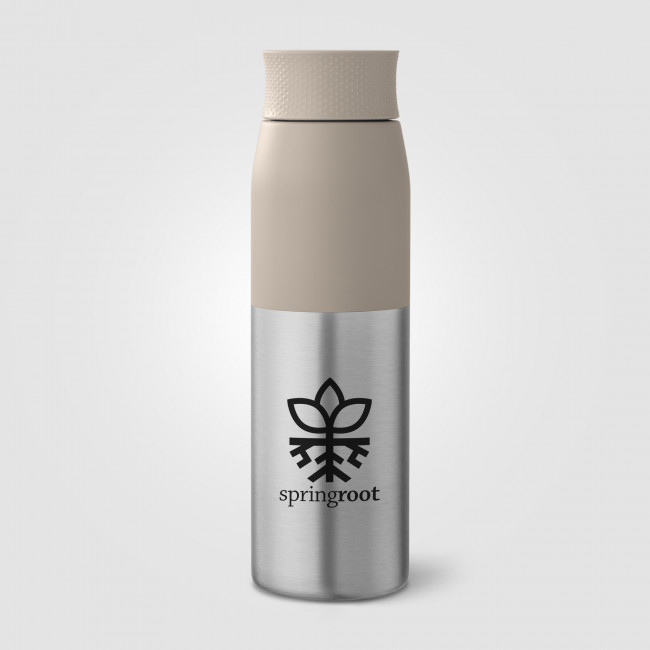 Custom Printed Borealis Recycled Stainless Steel Twist Lid Bottle 650ml - Image 2