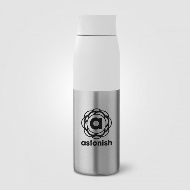 Custom Printed Borealis Recycled Stainless Steel Twist Lid Bottle 650ml - Image 4