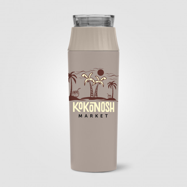 Custom Printed Majesty Recycled Stainless Steel Leakproof Lid Bottle 590ml - Image 4