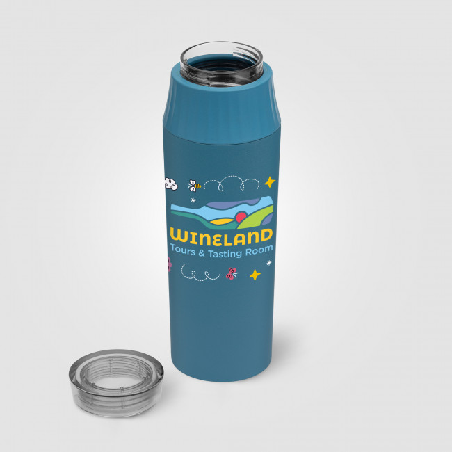 Custom Printed Majesty Recycled Stainless Steel Leakproof Lid Bottle 590ml - Image 5