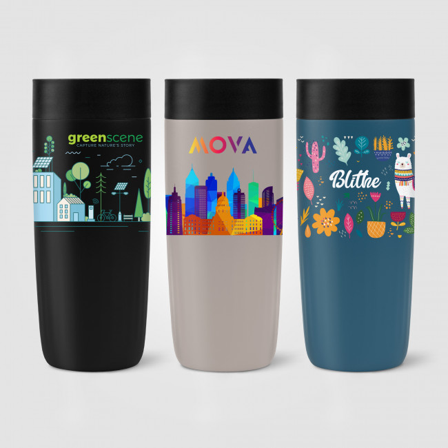 Custom Printed Majesty Recycled Stainless Steel Tumbler 385ml - Image 1