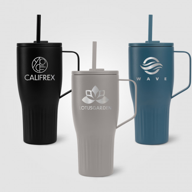 Custom Printed Majesty Recycled Stainless Steel Straw Tumbler 890ml - Image 1