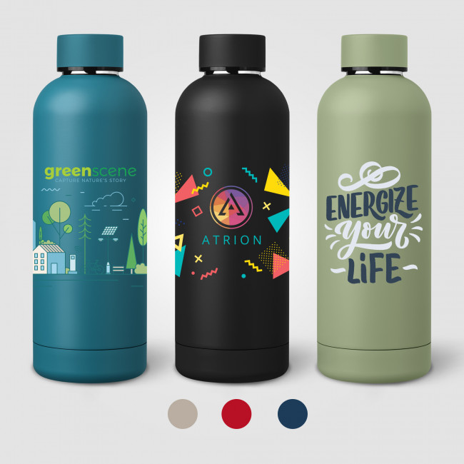 Custom Printed Astrid Recycled Stainless Steel Double Wall Bottle 530ml - Image 1