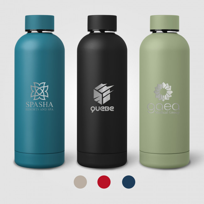 Custom Printed Astrid Recycled Stainless Steel Double Wall Bottle 530ml - Image 3