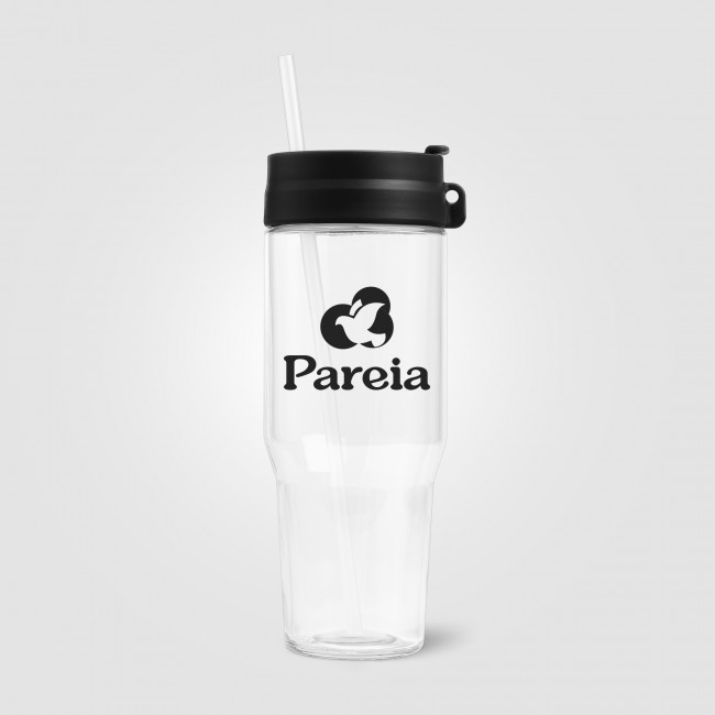 Custom Printed Polar Recycled Glass Dual Tone Straw Tumbler 1L - Image 4