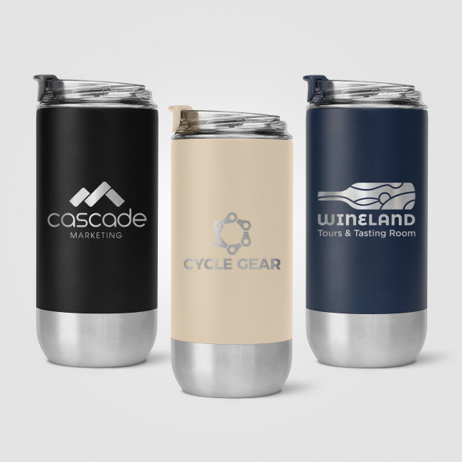 Custom Printed Glacier 475ml Double-Wall Recycled Stainless Steel Tumbler - Image 2