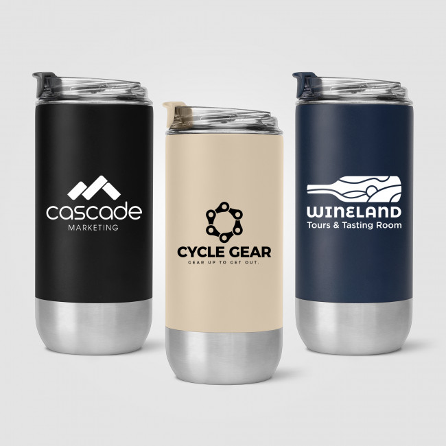 Custom Printed Glacier 475ml Double-Wall Recycled Stainless Steel Tumbler - Image 3