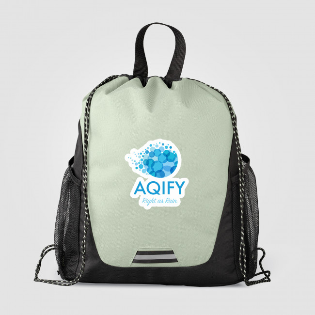 Custom Printed Jotun Recycled Polyester Pocketed Drawstring Bag 10L - Image 6