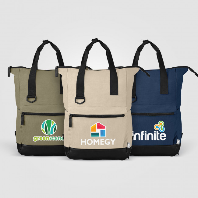 Custom Printed Odyssey Pack Recycled Cotton Canvas Tote Bag 17L - Image 1