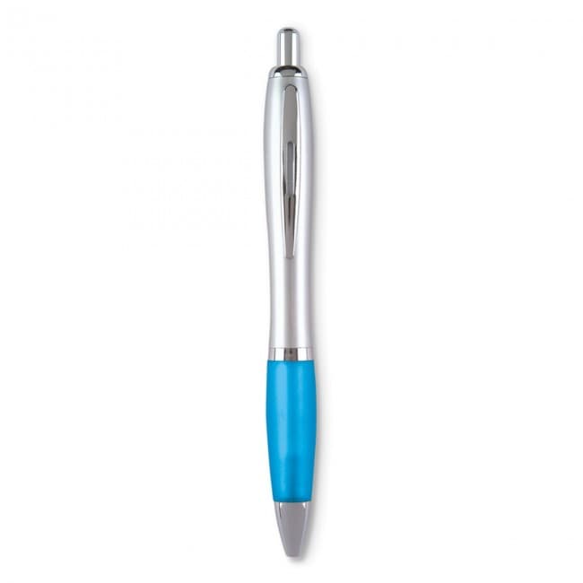 Custom Printed Rio Satin Blue ink Ball pen - Image 1