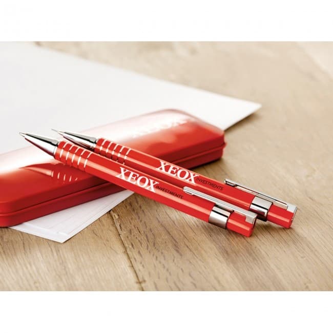 Custom Printed Ballpen Set In Metal Box - Image 9