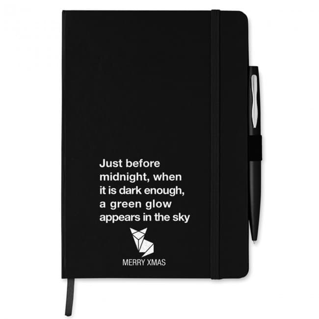 Custom Printed A5 Notebook With Pen 72 Lined - Image 8