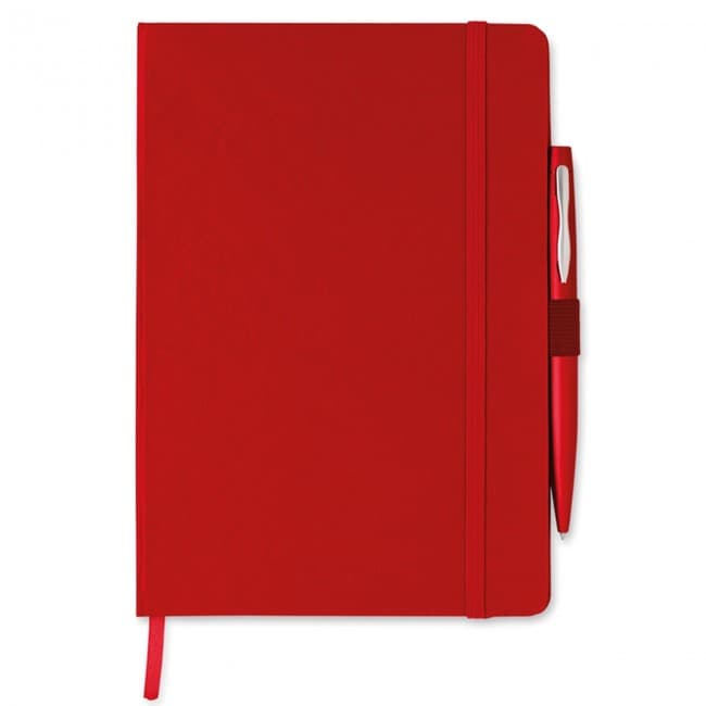 Custom Printed A5 Notebook With Pen 72 Lined - Image 1