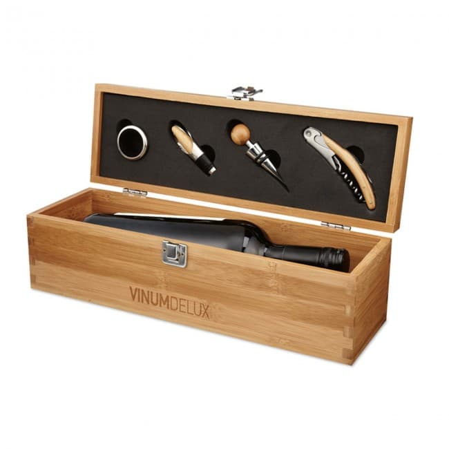 Custom Printed Wine Set In Bamboo Box - Image 6