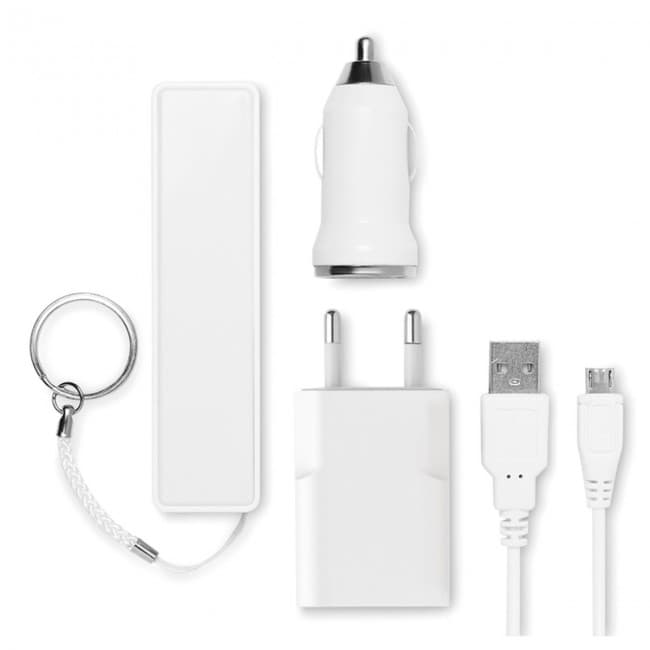 Custom Printed Powerbank travel set - Image 2