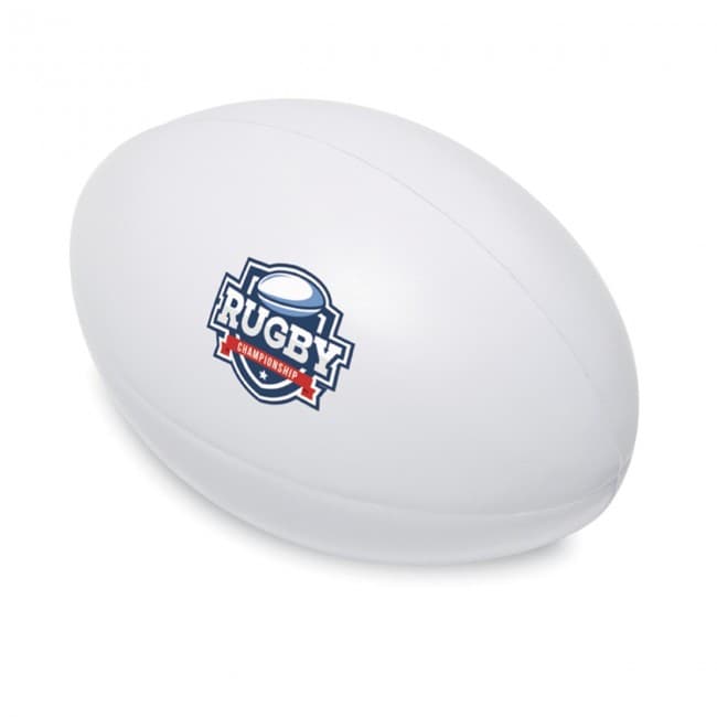 Custom Printed Anti-Stress PU Rugby Ball - Image 1