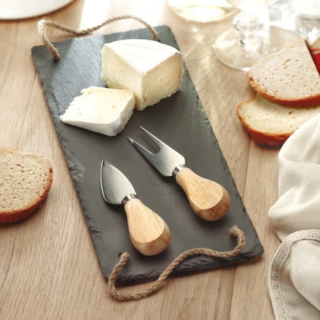 Custom Printed Slate cheeseboard with 2 kniv - Image 6