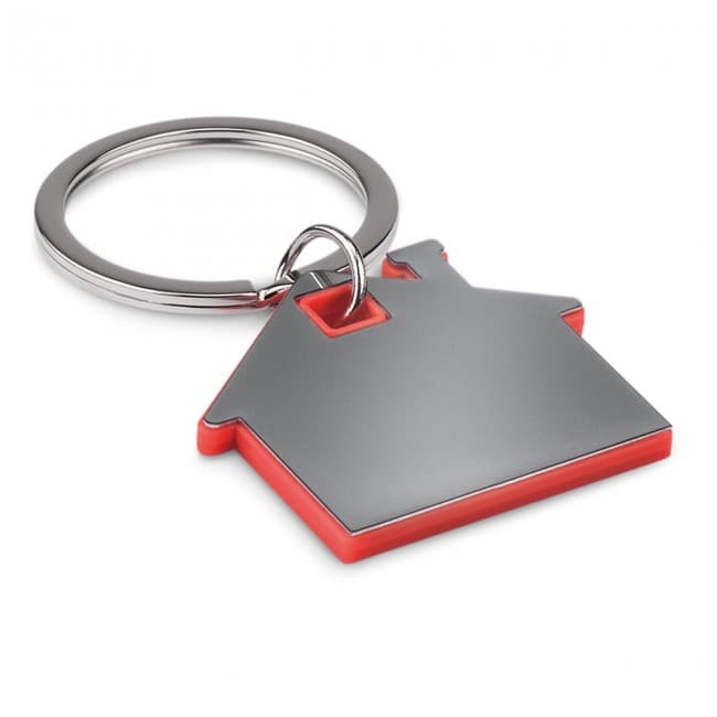 Branded House Shape Plastic Keyring - Image 10