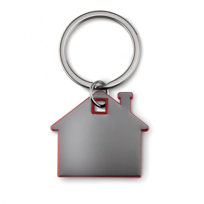 Branded House Shape Plastic Keyring - Image 9