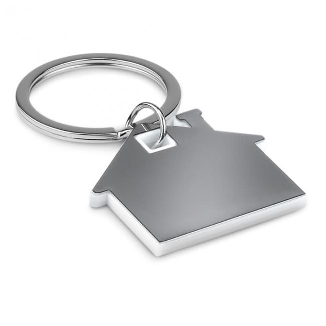 Branded House Shape Plastic Keyring - Image 7