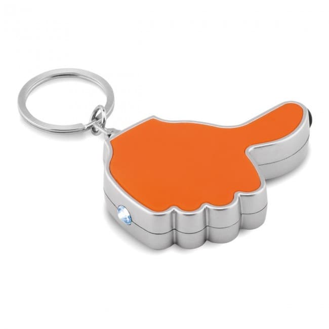 Custom Printed Thumbs Up Led Light Keyring - Image 3