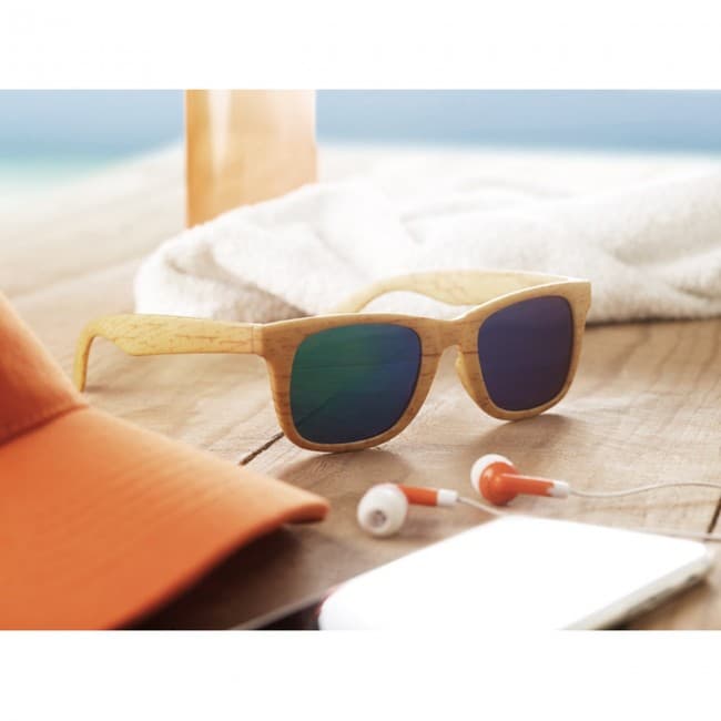 Custom Printed Wooden Look Sunglasses - Image 4