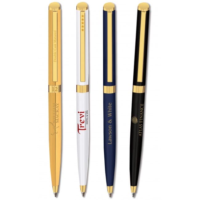 Custom Printed Elise All Gold Ballpen by Inovo Design