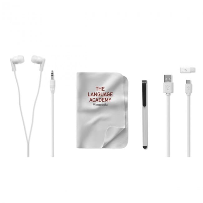 Custom Printed Travel set with earphones - Image 8